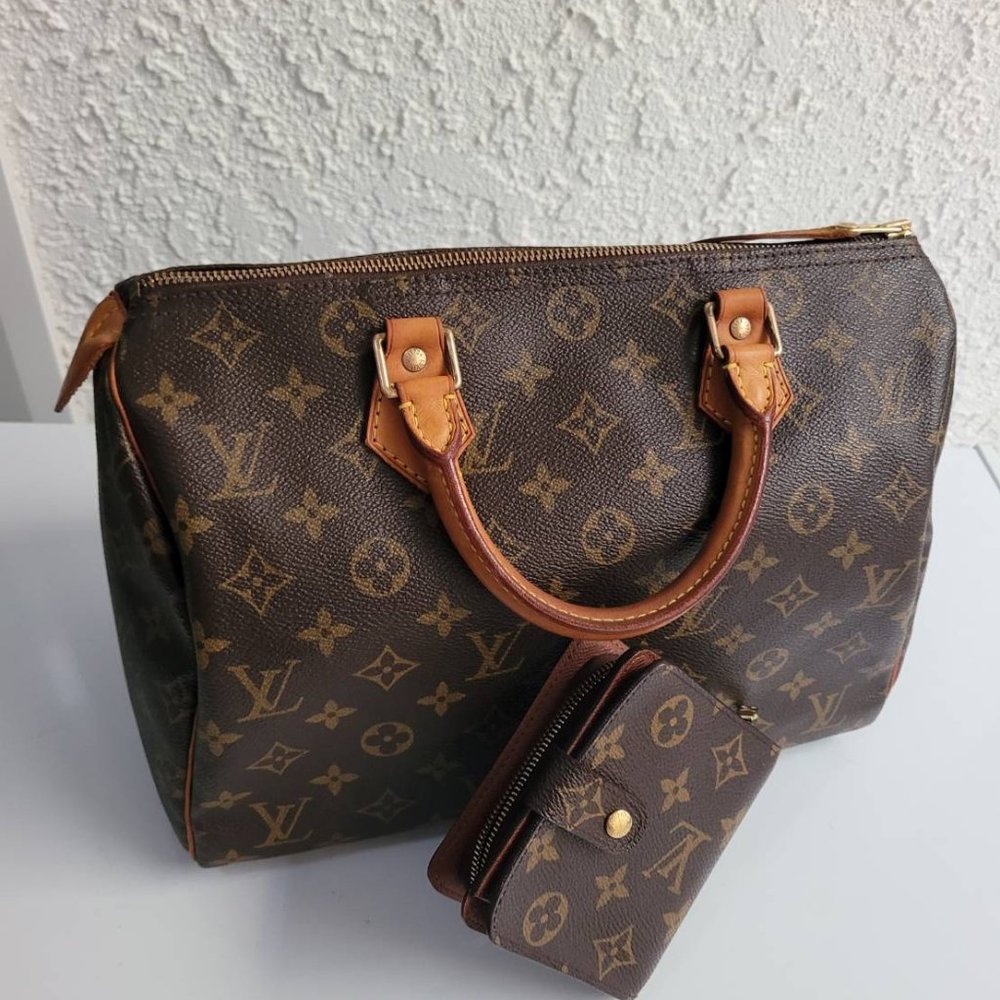 Louis Vuitton Speedy 30 With Wallet Monogram (Set)